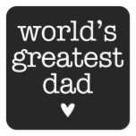 World's Greatest Dad with Heart Father's Day stickers