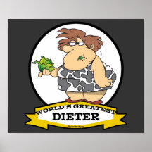 WORLDS GREATEST DIETER CARTOON POSTER