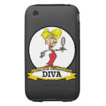 WORLDS GREATEST DIVA WOMEN CARTOON TOUGH iPhone 3 COVERS