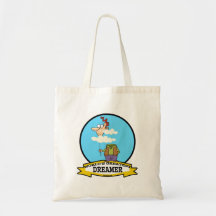 WORLDS GREATEST DREAMER MEN CARTOON CANVAS BAG