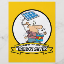 WORLDS GREATEST ENERGY SAVER MEN CARTOON FLYERS