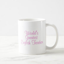 Worlds Greatest English Teacher Pink Mugs