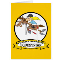 WORLDS GREATEST EQUESTRIAN WOMEN CARTOON CARDS