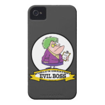 WORLDS GREATEST EVIL BOSS LADY CARTOON iPhone 4 COVER