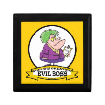 WORLDS GREATEST EVIL BOSS LADY CARTOON GIFT BOX