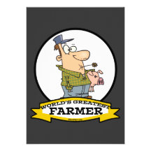 WORLDS GREATEST FARMER CARTOON CUSTOM ANNOUNCEMENT