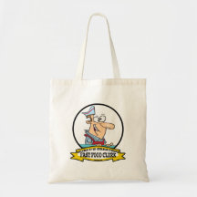 WORLDS GREATEST FAST FOOD CLERK MEN CARTOON BAGS