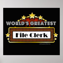 World's Greatest File Clerk Posters