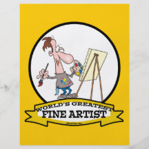 WORLDS GREATEST FINE ARTIST PAINTER CARTOON FLYER