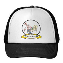 WORLDS GREATEST FINE ARTIST PAINTER CARTOON TRUCKER HAT