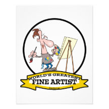 WORLDS GREATEST FINE ARTIST PAINTER CARTOON CUSTOM ANNOUNCEMENT