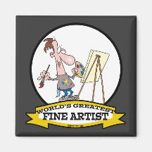 WORLDS GREATEST FINE ARTIST PAINTER CARTOON FRIDGE MAGNETS
