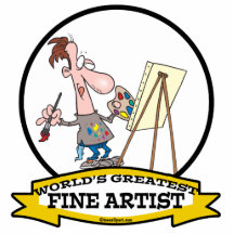 WORLDS GREATEST FINE ARTIST PAINTER CARTOON ACRYLIC CUT OUT