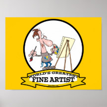 WORLDS GREATEST FINE ARTIST PAINTER CARTOON POSTERS