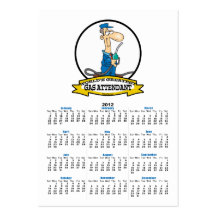 WORLDS GREATEST GAS ATTENDANT MEN CARTOON BUSINESS CARD