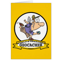 WORLDS GREATEST GEOCACHER MEN CARTOON CARD