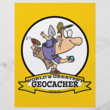 WORLDS GREATEST GEOCACHER MEN CARTOON FLYERS