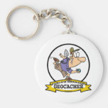 WORLDS GREATEST GEOCACHER MEN CARTOON KEY CHAINS