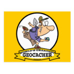 WORLDS GREATEST GEOCACHER MEN CARTOON POSTCARDS