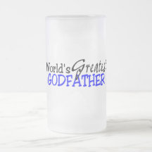 Worlds Greatest Godfather Blue Black Coffee Mug