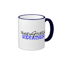 Worlds Greatest Godfather Blue Black Mug