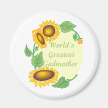 World's Greatest Godmother Fridge Magnet