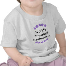 World's Greatest Godmother (purple stars) T-shirts