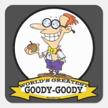 WORLDS GREATEST GOODY GOODY CARTOON SQUARE STICKERS