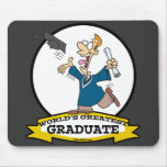 WORLDS GREATEST GRADUATE MALE CARTOON MOUSEPADS