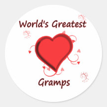 World's Greatest gramps Round Sticker