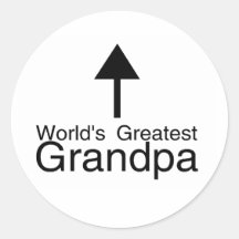 Worlds Greatest Grandpa Arrow Stickers