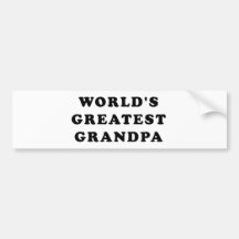 World's Greatest Grandpa Bumper Stickers