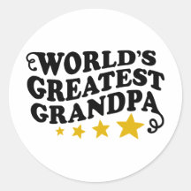World's Greatest Grandpa Round Sticker