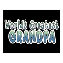 World's Greatest Grandpa Words Post Cards