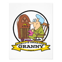 WORLDS GREATEST GRANNY CARTOON CUSTOM INVITATIONS
