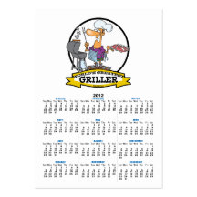 WORLDS GREATEST GRILLER MEN CARTOON BUSINESS CARD TEMPLATE