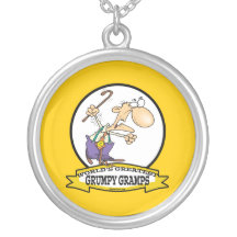 WORLDS GREATEST GRUMPY GRAMPS CARTOON PERSONALISED NECKLACE