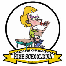 WORLDS GREATEST HIGH SCHOOL DIVA GIRL CARTOON PHOTO CUTOUT