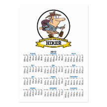 WORLDS GREATEST HIKER MEN CARTOON BUSINESS CARD