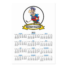 WORLDS GREATEST HOCKEY PLAYER MEN CARTOON BUSINESS CARD