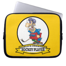WORLDS GREATEST HOCKEY PLAYER MEN CARTOON COMPUTER SLEEVES