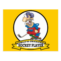 WORLDS GREATEST HOCKEY PLAYER MEN CARTOON POSTCARDS