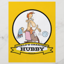 WORLDS GREATEST HUBBY MEN CARTOON FULL COLOR FLYER