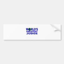 World's Greatest Judge Bumper Stickers