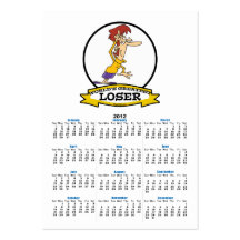 WORLDS GREATEST LOSER LADY WOMEN CARTOON BUSINESS CARD TEMPLATE