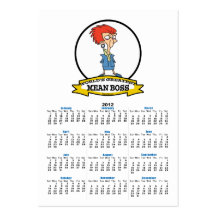 WORLDS GREATEST MEAN BOSS LADY CARTOON BUSINESS CARDS