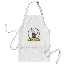 WORLDS GREATEST MINISTER CARTOON APRONS