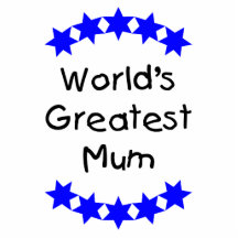 World's Greatest Mum (blue stars) Photo Sculpture