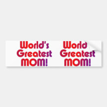 World's Greatest Mum Bumper Stickers