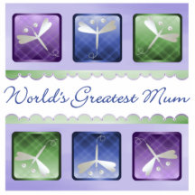 World's Greatest Mum (dragonflies) Photo Cutouts